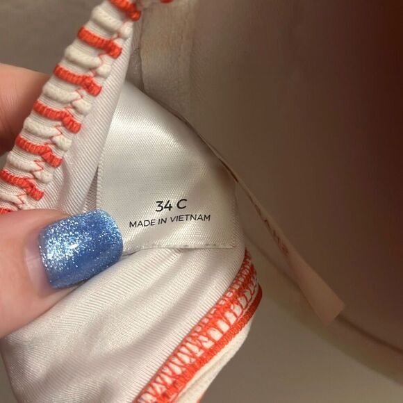 ✨Shade & Shore Textured Stripe Light Lift Two-Piece Halter Bikini Sz 34C & M✨ - Picture 11 of 14